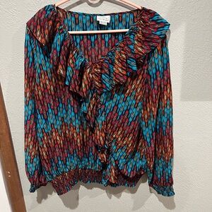 Ariat Colorful Patterned Shirt XXL EUC Western Girl Country Concert Top